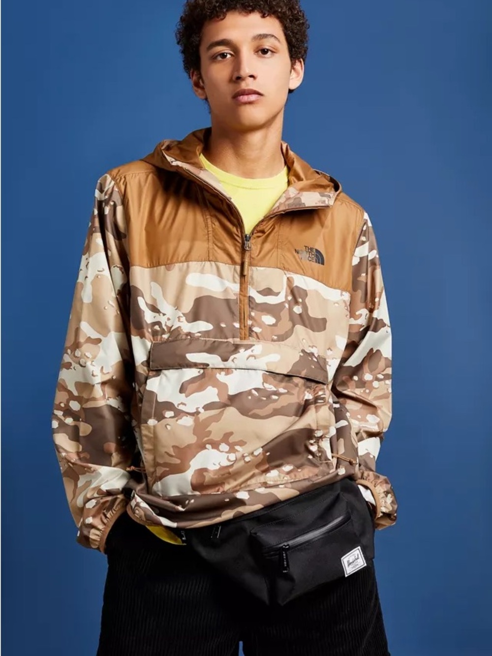 The North Face Men's Novelty‎ Fanorak Jacket / Brown Camo Sz S(TXA988)
